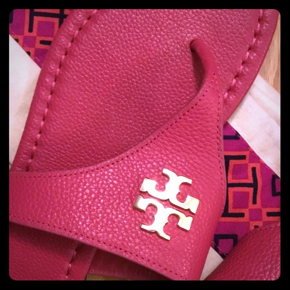 Tory Burch Jolie Tumbled Leather Sandals